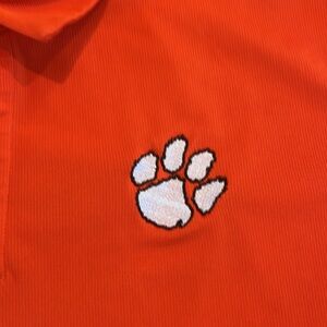Clemson Tigers Polo Shirt‎ Adult XX Large Orange White Football College Casual